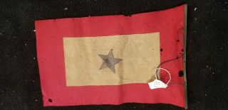 Vintage Ww1 Ww2 Son In Service 1 Star Window Banner Flag Size 13 X 9