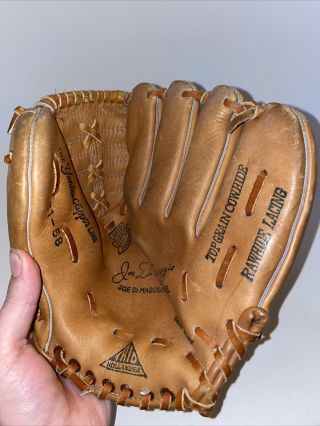 Vintage Joe Dimaggio Trio Hollander Yankee Clipper Line Baseball Glove 31 - 58