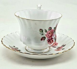 Vintage Royal Albert Centennial Rose Bone China Teacup And Saucer From England 2