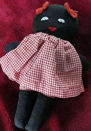 Vintage Berea College Folk Art Black Americana Doll Sweet