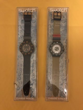 Set Of 2 Vintage Swatch Scuba 200 Watches