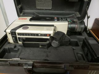 Rca Vintage Cc320 Pro Edit Hq Vhs Camcorder W/ Hard Case Parts