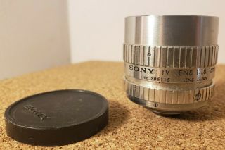Vintage Sony Tv Lens F/1.  8 16mm C - Mount