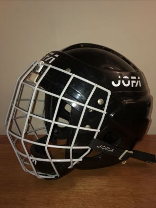 Vintage Jofa 390 Sr Senior Black Hockey Helmet Size 55 - 62 Sr 6 3/4 - 7 3/8