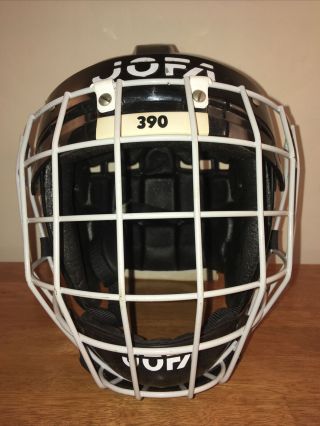 Vintage JOFA 390 SR Senior Black Hockey Helmet Size 55 - 62 SR 6 3/4 - 7 3/8 2
