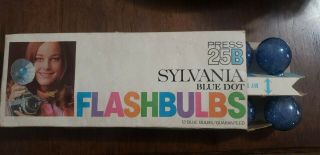 2 Packs Vintage 25b Sylvania Blue Dot Flash Bulbs - 24 Flashbulbs