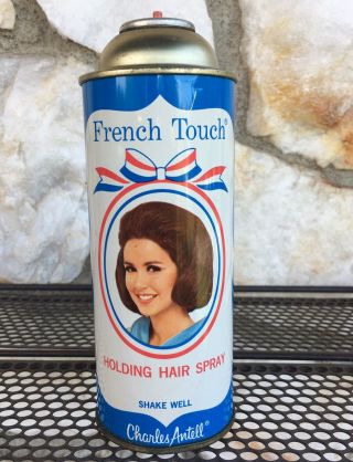 Vintage French Touch Hair Spray Hairspray Metal Aerosal Can Charles Antell 60 