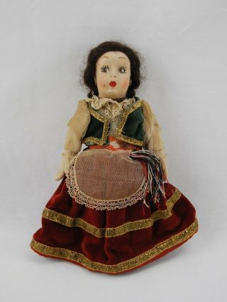 Vintage Lenci Miniature Felt Girl Doll 7 "