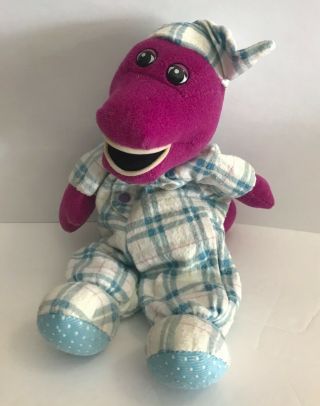 Barney The Purple Dinosaur In Pajamas Plush Stuffed Toy Vintage 1990s