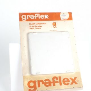 ^genuine Graflex 4x5 Blank Lens Board For Pacemaker [nos]
