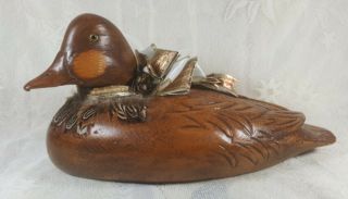 Vintage Wood Carving Mallard Duck By D Donaldson Stadolphe D Howard Que Canada