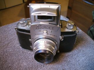 Ihagee Dresden 35mm Camera Exa Model W Lens E.  Ludwig Meritar 50mm F/2.  9 V