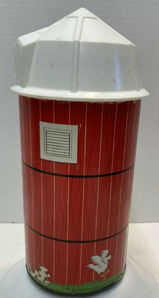Vintage 1986 Fisher Price Little People Farm Red Barn Silo 10” For Set 915
