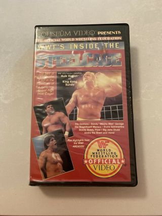 Wwf Inside The Steelcage Vhs Coliseum Video Tape Pro Wrestling Rare Wwe Vintage