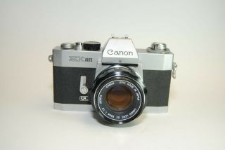Canon Ex Auto Ql 35mm Slr Film Camera W/ Ex 50mm 1:1.  8 (broken)