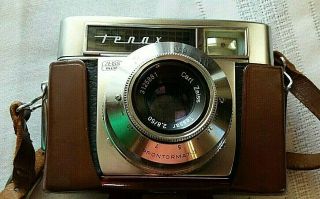 Vintage Zeiss Ikon Tenax 35mm Camera W/carl Zeiss Tessar 50mm F2.  8 Lens W/case