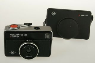 Agfa Agfamatic Sensor 100 Camera For 110 Film W/case Colorstar Lens