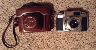 Vintage Agfa Silette Sl 35 Mm Camera With Hard Leather Case