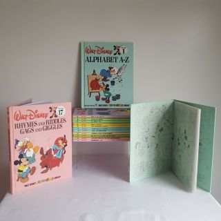Walt Disney Fun - To - Learn Library Vintage 1983 Childrens Lof Of 14 Bantam Books