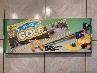 1987 Vintage Nerf Official Indoor Golf Game W Box - Missing Putter Shaft