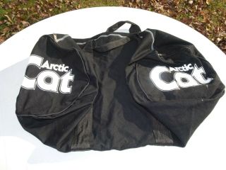 Vintage Large Black Arctic Cat Duffel Bag 26.  5 " Long/12/11 " Lightweight Duffle