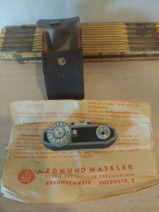 Watameter I Vintage Rangefinder With Instruction Sheet Case Germany