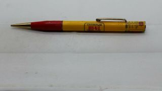 Vintage " Champlin Hi - V - I Motor Oil,  Enid,  Oklahoma " Oil Can Top Mech Pencil