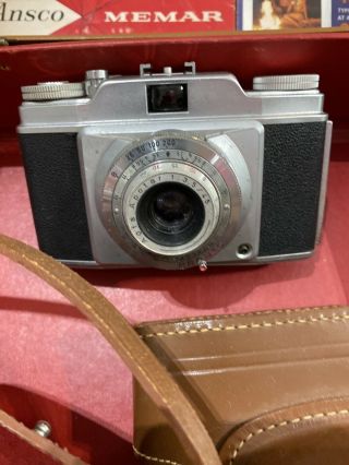Vintage Ansco Memar Pronto 35mm Film Camera Cases And Paperwork 2