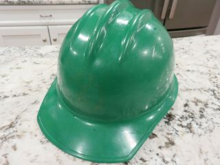 VTG 1986 Bullard 302 Hard Hat Green Plastic Hard Boiled US Dept.  of Labor OSHA 2
