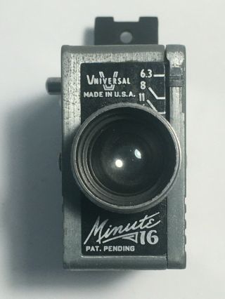 Vintage Universal Camera Corporation Minute 16 Subminiature 16mm Film Spy Camera