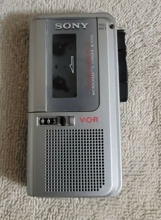 Vintage Sony M - 570v Vor Clear Voice Plus Micro Cassette Handheld Recorder