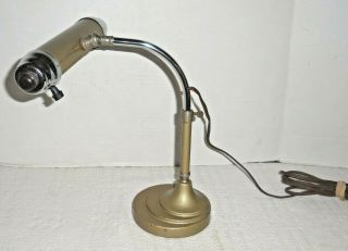 Vintage Gooseneck Desk Lamp Adjustable Steampunk Cast Iron Base