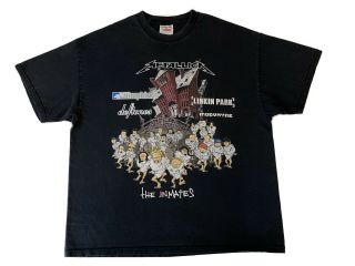 Vintage Metallica T - Shirt 2003 The Inmates Summer Sanitarium Tour Size Xl Giant