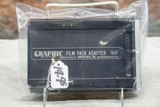 Vintage Graflex 4x5 Crown Speed Graphic Film Pack Adapter No.  1234 W/slide
