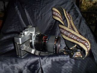 Vintage Minolta Srt - 101 35mm Camera With Lens & Neck Strap -