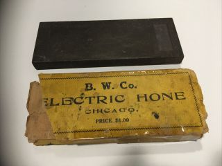 Vintage B.  W.  Co.  Electric Hone Razor Strop Shaving Sharpening Stone