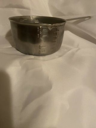 Vintage Foley 2 Cup Stainless Steel Measuring Cup With Spouts