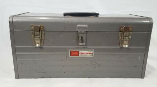 Classic Sears Craftsman 20 " X 8 - 1/2 " X 9 - 1/2 " Metal Vintage Tool Box -
