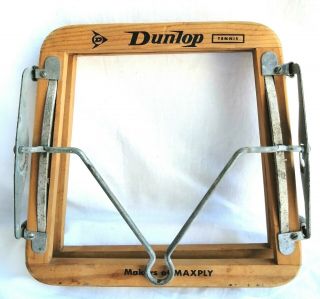 Vintage Dunlop Tennis Racquet (racket) Head Press Frame Maxply Made In England