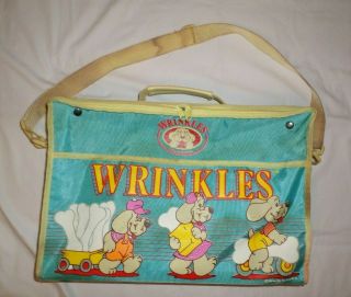 Ganz Wrinkles Dog Suitcase Luggage Travel Bag Vintage 1981
