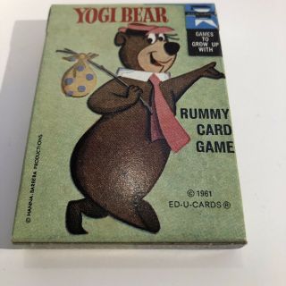Vintage Toy Ed U Cards 1961 Yogi Bear Rummy Card Game Playing Cards