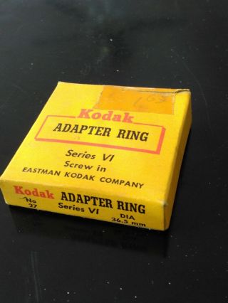 Vintage Kodak Series Vi Adapter Ring 36.  5mm No.  27 (n.  O.  S)