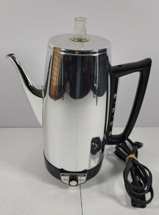Vintage Ge General Electric 9 Cup Coffee Percolator Pot 94p15