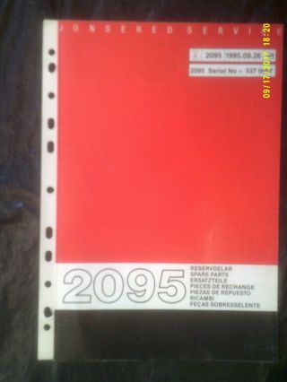 Vintage 1995 Jonsered 2095 Chainsaw Spare Parts List (see Note)