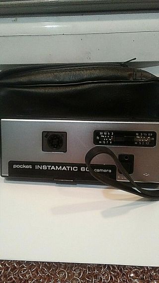 Vintage Kodak Pocket Instamatic 60 Rangefinder Camera With Black Camera Case