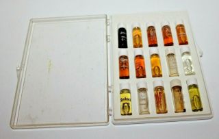Vintage Studio Girl Hollywood Set Of 15 Fragrance Samplers.  06 Oz,  Plastic Case