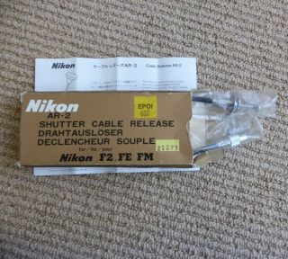 Nikon Ar - 2 Shutter Cable Release For F2,  Fe,  Fm.