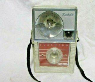 Vintage 1960s Kodak Hawkeye Flashfun Camera With Bulb