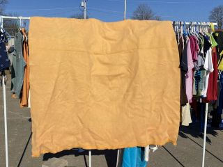 Vintage Faribo Twin 100 Wool Blanket W Satin Trim Yellow Gold 62 X 80 Gorgeous