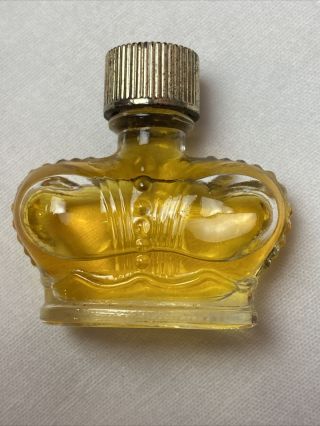 Vintage Miniature Prince Matchabelli Crown Perfume Bottle 1/8 Fl Oz - No Label